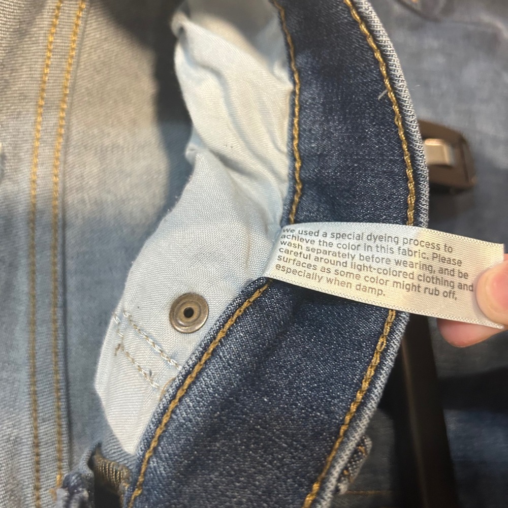 Eddie Bauer Straight Leg Jeans Mens 36x28 Blue Specially Dyed Stretch Denim - Picture 5 of 10